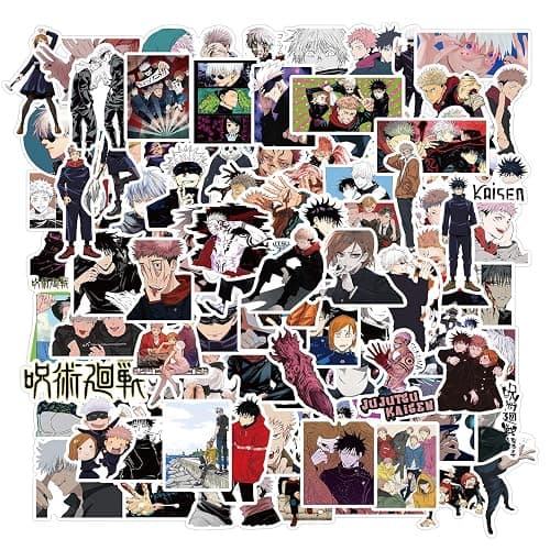 100PCS Juju Stickers, Vinyl Waterproof Classic Japanese Anime Themed Kai-sen Stickers Packs for Laptop, Water Bottles, Helmet, Cool Cartoon Pack Decals with Party Supplies Favors for Adults - Image 1