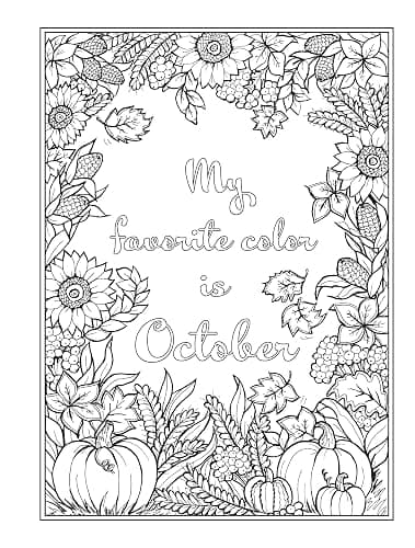 Creative Haven Autumn Harvest Coloring Book (Adult Coloring Books: Seasons) thumbnail 14