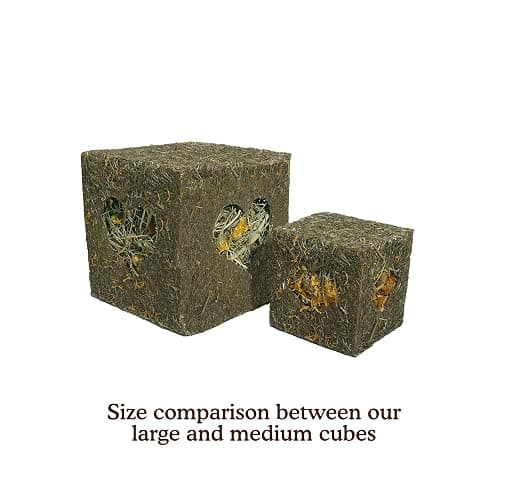 Rosewood Naturals I Love Hay Forage Cube, Small Animal Treat and Gnaw Toy for Rabbits, Guinea Pigs, Chinchillas, Degus, Hamsters, Gerbils, Mice and Rats - Large - 1 count (Pack of 1) thumbnail 2