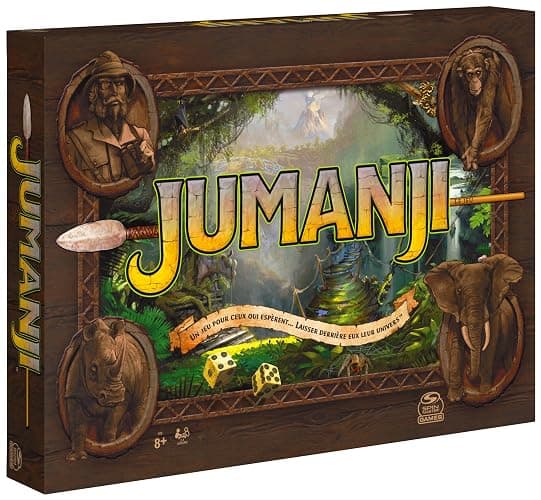 Jumanji - Jumanji Retro - Jeu de Société Famille - Jeu De Plateau avec Nombreux Défis - Ambiance du Film - Version Française - Jouet Enfant 8 Ans et + - Image 1
