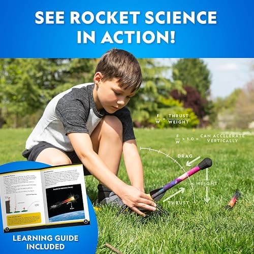 NATIONAL GEOGRAPHIC Air Rocket Toy – Ultimate LED Rocket Launcher for Kids, Jump and Launch The Light Up, Air Powered, Foam Tipped Rockets up to 100 Feet thumbnail 6