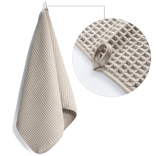 POLYTE Microfiber Lint Free Hand Towel, 16 x 30 in, 4 Pack (Waffle Weave) thumbnail 3