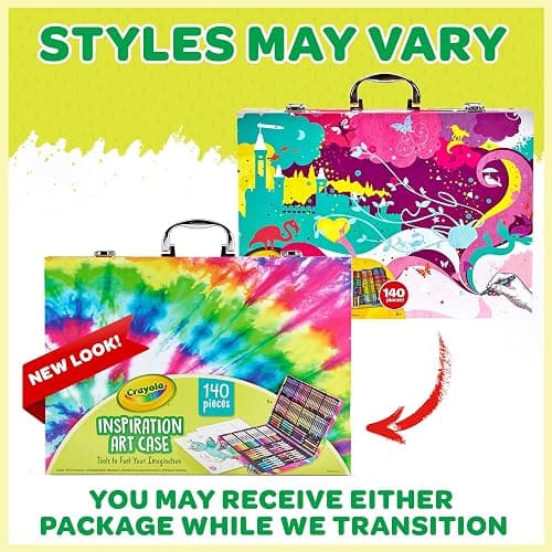 Crayola Inspiration Art Case Coloring Set - Tie-Dye (140ct), Art Supplies Set For Kids, Travel Drawing Kit, Holiday & Christmas Gift for Girls & Boys, Ages 5+ [Amazon Exclusive] thumbnail 4