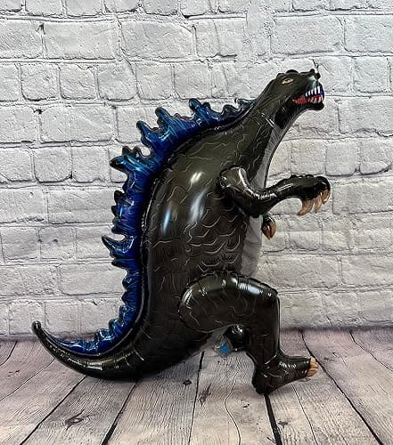 Dinosaur Balloon JUMBO Mylar Standing Foil Balloons - Black | Birthday Party Decorations Supplies and Decor | Dinosaur Lover Gifts for Kids Birthday Party and Celebrations thumbnail 2