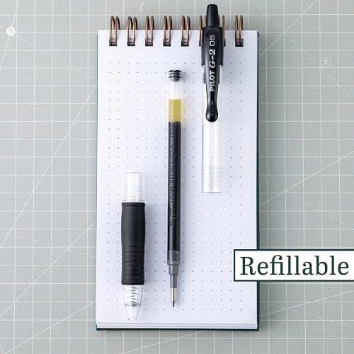 PILOT G2 Premium Refillable and Retractable Rolling Ball Gel Pens, Extra Fine Point, Black Ink, 5-Pack (31173) thumbnail 5