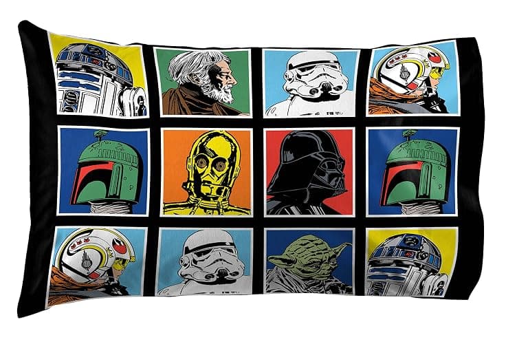 Jay Franco Star Wars Classic Grid 4 Piece Twin Bed Set - Includes Reversible Comforter & Sheet Set - Bedding Features Luke Skywalker - Super Soft Fade Resistant Microfiber thumbnail 4