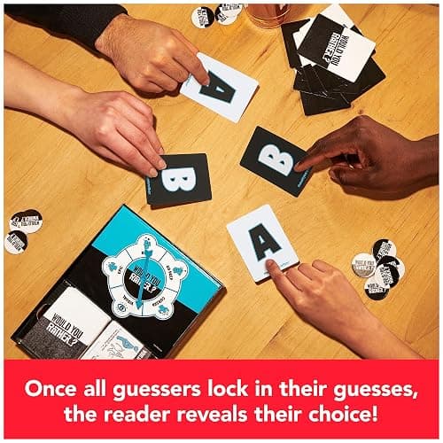 Spin Master Games, Would You Rather? Funny Party Card Game for College, Friendsgiving, Birthdays, & More, for Teens & Adults, 3-6 Players, for Ages 14 & Up thumbnail 5