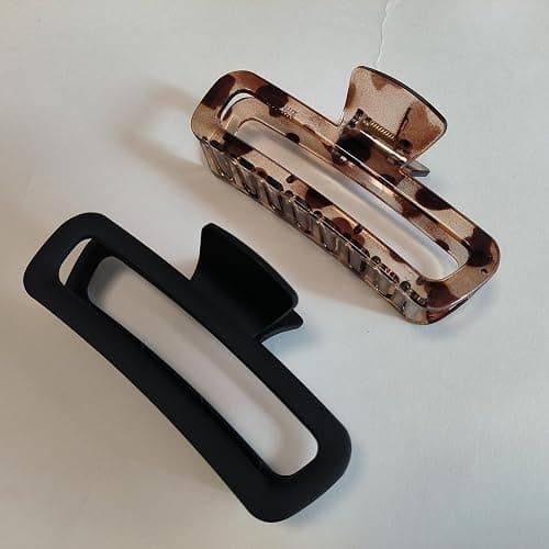 Nalodu Hair Claw Clips 5 Inch Unbreakable Square Rectangle Clip Clamp Neutral Colors for Thick Curly Long Hair Women - 2 Pack thumbnail 6