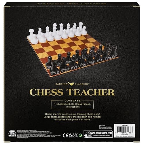 Spin Master Games, Cardinal Classics Chess Teacher, Learn to Play Strategy Board Games for Beginners, Chess Sets for Adults, 2 Players, for Ages 8 & Up thumbnail 6