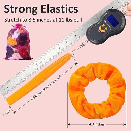 ADRIONE Velvet Scrunchies for Women, Girls & Kids 60 Bulk Pack, Soft Hair Scrunchie Hair Ties Scrunchy for Thick, Curly, Medium, Thin, Fine Hair, No Damage & Non Slip, Colorful Hair Accessories thumbnail 4