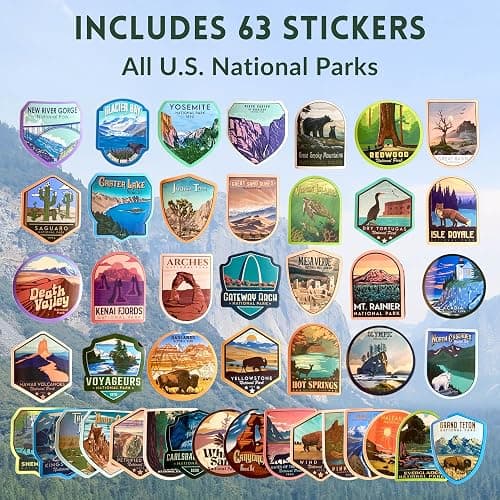 National Parks Map – USA Travel Tracker with Checklist, Pins & Stickers – Adventure Gift for Park Lovers, Couples & Families, Bucket List Wall Art Decor thumbnail 6