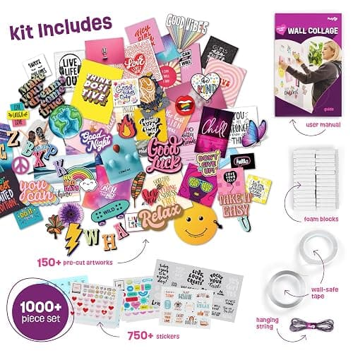Pretty Me Wall Collage Kit for Teen & Tween Girls - Arts Craft Gift Ideas for Age 11, 12,13, 14, 15, 16 Year Old Girl - Birthday Gifts and Stuff for Teenage Bedroom Decor - Teens Creative Crafts Kits thumbnail 2