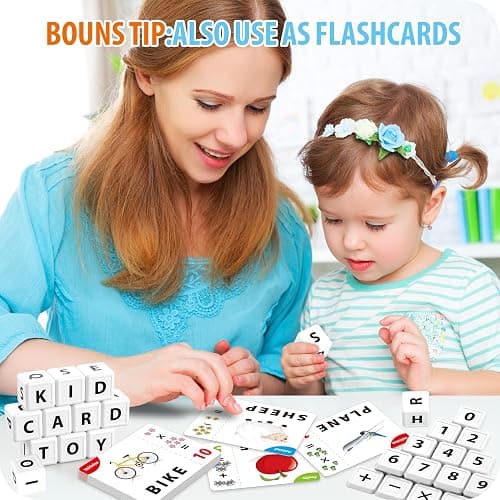 Yolscue Montessori Matching Letter Games,Educational Toys for 3-8 Year Olds Boys Girls,Alphabet Learning Toys for Kids Ages 3-8 Years,Birthday Party Gifts for 3-8 Year Olds Boys Girls(Blue) thumbnail 5