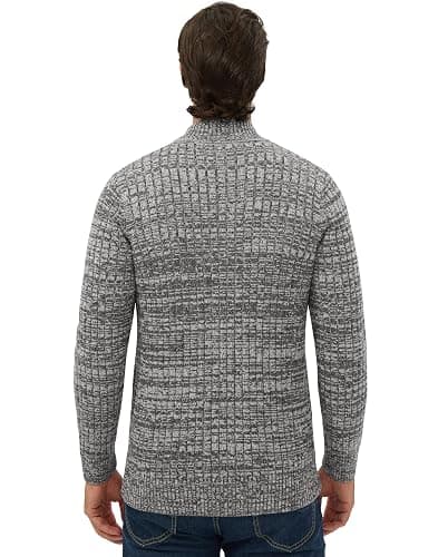 Pioneer Camp Men's Cardigan Sweaters Full Zip Up Stand Collar Slim Fit Casual Knitted Sweater with 2 Front Pockets thumbnail 2