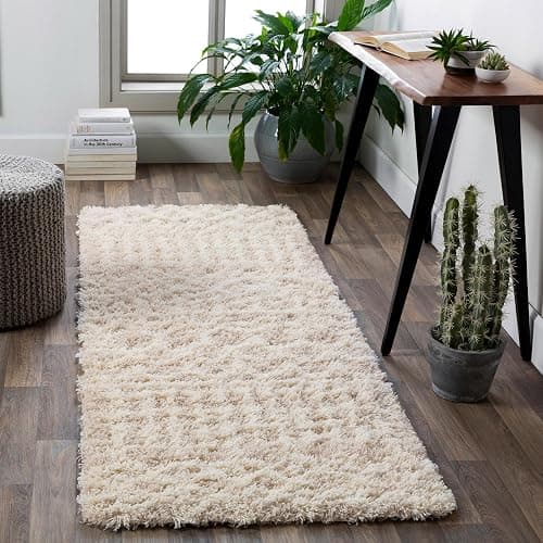 Livabliss Hapsburg Moroccan Shag Runner Area Rug,2'7" x 14',Beige - Beige - 14' x 2'7" (Runner) - Image 1