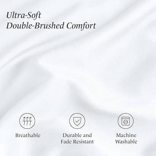 Ivy Union Twin Extra Long Sheet Set - Ultra-Soft Cooling with Deep Pockets - Breathable, Easy-Fit - Hotel Luxury Bedding Sheets & Pillowcases (Twin XL, White) thumbnail 4