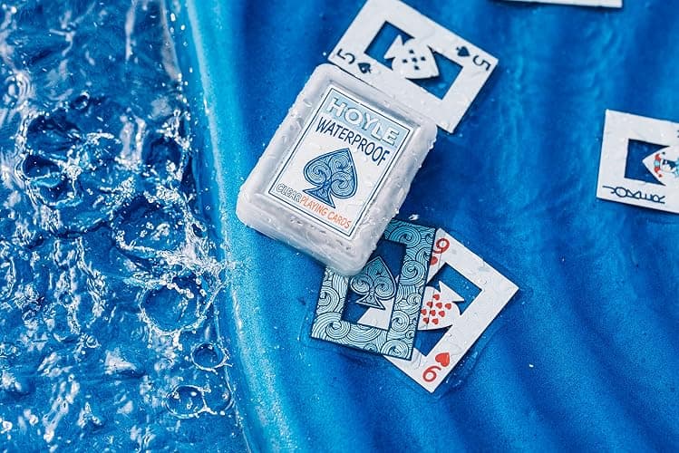 Hoyle Waterproof Playing Cards, Clear Plastic Deck of Cards for Outdoor Card Games, Camping, Beach, Pool & Travel Games (1 Deck) thumbnail 6
