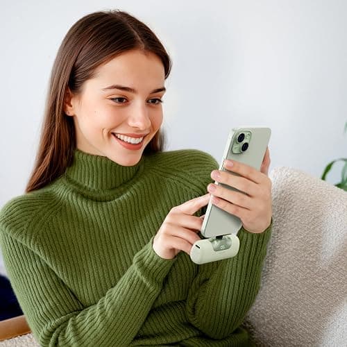 iWALK Portable Charger 5500mAh Next-Gen Small Power Bank 22.5W Fast Charging Battery USB-C Portable Phone Charger for iPhone 17/16/15 17 Plus 17 Pro Max iPad, Samsung Galaxy S25 S24 S23 Android, Green thumbnail 6