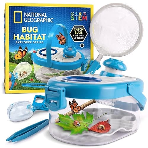 National Geographic Bug Catcher Kit for Kids - Kids Bug Habitat with Magnified Viewer, Bug Catcher, Tweezers & Learning Guide, Insect Habitat, Outdoor Toys, Kids Bug Catching Kit, Bug Box - Image 1