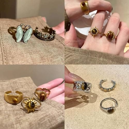 MINGRI Mystery Jewelry Jar for Women, Gothic Witchy Jewelry Gift Set(Goth Boho Mixed Punk Everyday Necklaces,Earrings, Rings,Bracelets/Bangles),Unique Alternative Fashion Romantic Present for Her thumbnail 3