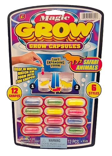 JA-RU Universal Specialties, Magic Grow Capsules 6 Pack, 72 Capsules Sea Creatures, Dinosaur, Animal Farm Toys. Water Growing Toys for Kids. Animal Party Favors Fidget Toy.305-6A thumbnail 4