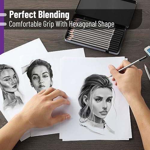 Mr. Pen- Sketch Pencils for Drawing, 14 Pack, Graphite Pencils for Drawing Pencils, Christmas Gift thumbnail 6
