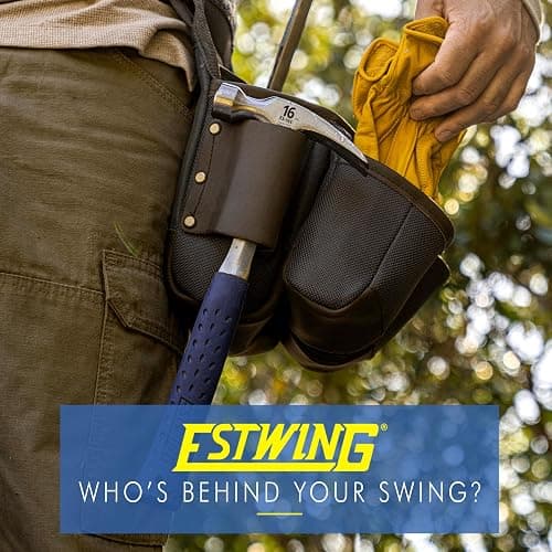 ESTWING Hammer - 16 oz Straight Rip Claw with Smooth Face & Shock Reduction Grip - E3-16S thumbnail 6