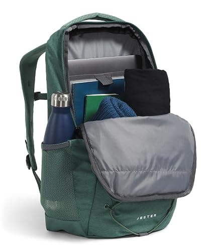 The North Face Women's Jester Everyday Laptop Backpack | Commuter Travel Bag with Laptop Sleeve, Water-Repellent Finish, Spacious Compartment, Duck Green Dark Heather, One Size thumbnail 5