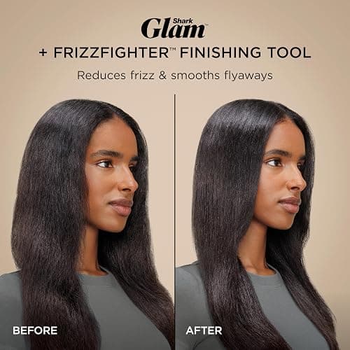 Shark Glam Ceramic & Powerful Air Styling & Drying System, with Silki Straightener & Shark Glossi Air Glosser, for Drying, Curling, Straightening & Glossing, Gold, HD6051S (Straight & Wavy Hair) thumbnail 11