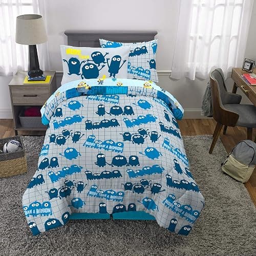 Franco Kids Bedding Super Soft Comforter and Sheet Set with Sham, 5 Piece Twin Size, Minions The Rise Of Gru thumbnail 6