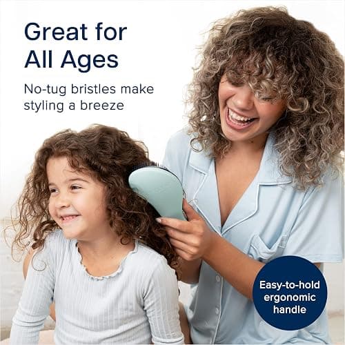Crave Naturals Glide Thru Detangling Hairbrush that Glides Through Tangles For Wet, Dry and Damaged Hair - Gentle Detangler Styling Tool for Adults, Kids, Men and Women - 7.5 x 3 in, Turquoise thumbnail 5