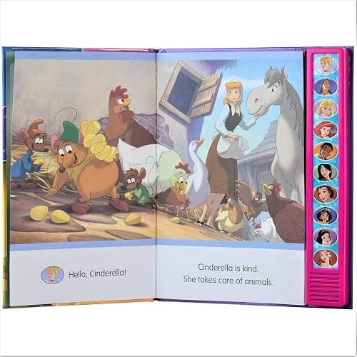 Disney Princess Belle, Mulan, Cinderella, Rapunzel, and More! - I'm Ready to Read Princess Friends Sound Book thumbnail 4