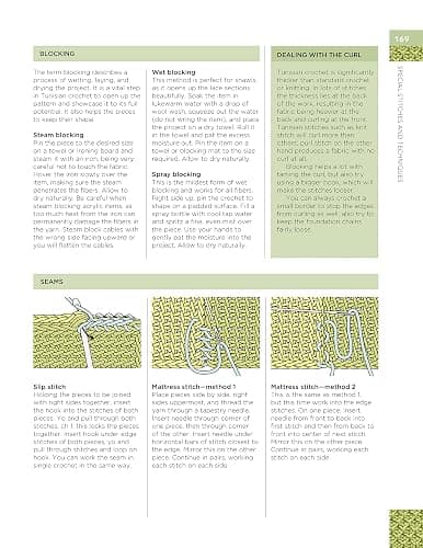 Tunisian Crochet Stitch Dictionary: 150 Essential Stitches with Actual-Size Swatches, Charts, and Step-by-Step Photos (Landauer) Beginner to Advanced Afghan Crocheting Patterns - Knit, Lace, and More thumbnail 6