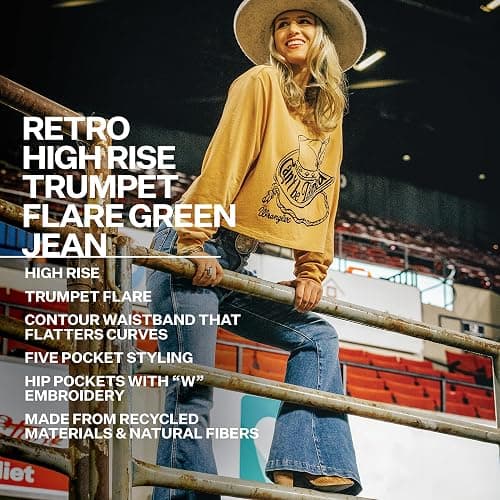 Wrangler Women's Retro High Rise Flare thumbnail 6