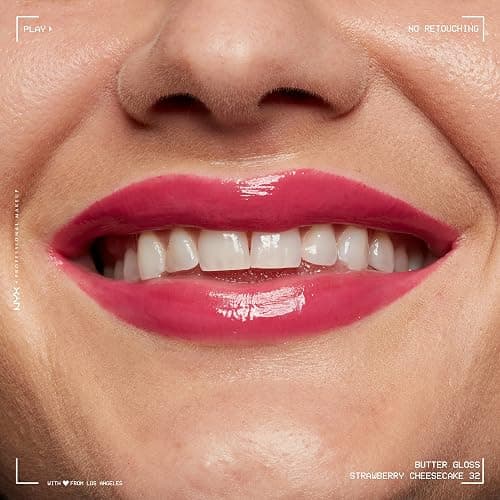 NYX PROFESSIONAL MAKEUP Butter Gloss, Non-Sticky Lip Gloss - Strawberry Cheesecake (Warm Pink) thumbnail 9