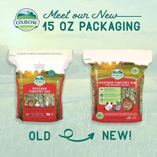 Oxbow Animal Health Western Timothy Hay - All Natural Hay for Rabbits, Guinea Pigs, Chinchillas, Hamsters & Gerbils - 15 oz. (Pack of 2) thumbnail 3