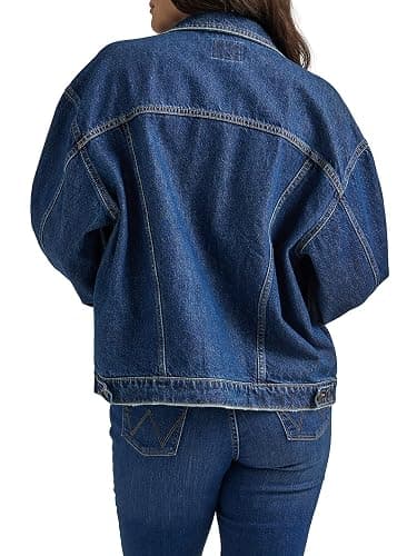 Wrangler womens Relaxed Fit Girlfriend Denim Jacket thumbnail 2