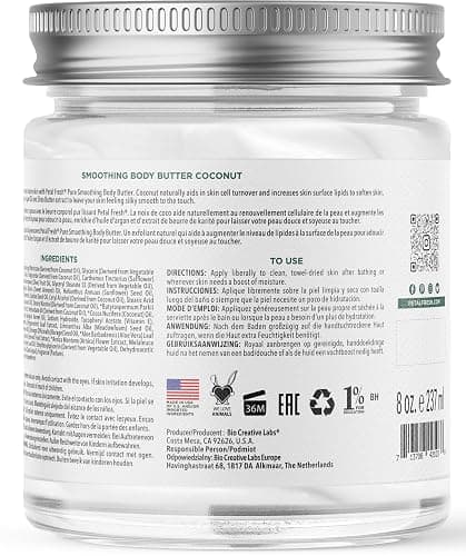 Petal Fresh Pure Smoothing Coconut Body Butter, Organic Argan Oil, Shea Butter, Intense Hydration, For All Skin Types, Natural Ingredients, Vegan and Cruelty Free, 8 oz thumbnail 9