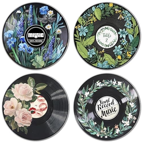 Hippie Decor, Posters for Room Aesthetic - Botanical Wall Art, Record Decor, 4 Pcs 12" - Image 1