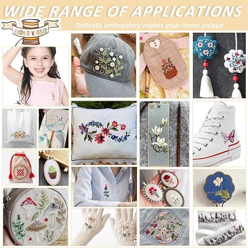 Water Soluble Stabilizer Embroidery Patterns - CRASHOT 4 Sheets Stick and Stitch Embroider Paper Wash Away, Flower Floral Daisy Butterfly Designs, Suprise for Hand Sewing Lover thumbnail 6