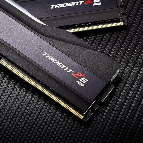 G.SKILL Trident Z5 RGB Series DDR5 RAM (Intel XMP 3.0) 32GB (2x16GB) 6400MT/s CL32-39-39-102 1.40V Desktop Computer Memory U-DIMM - Matte Black (F5-6400J3239G16GA2-TZ5RK) thumbnail 6