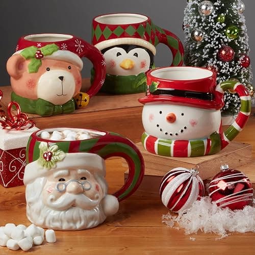 Certified International Holiday 4 Pc. Mug Set, 18 oz., Multicolor thumbnail 2