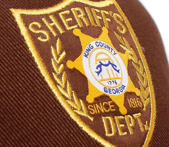 Walking Dead Hat Sheriff's Dept Appliqué Unisex-Adult One-Size Cap Brown thumbnail 5
