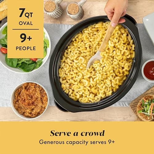 Crock-Pot 7 Quart Oval Manual Slow Cooker, Stainless Steel (SCV700-S-BR), Versatile Cookware for Large Families or Entertaining thumbnail 2