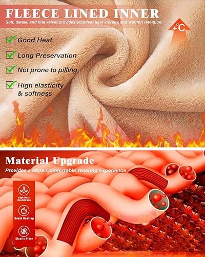 Unesmaro Women's Thermal Fleece Lined Tights, Translucent Skin Tone Pantyhose Style Leggings for Winter Warmth thumbnail 2
