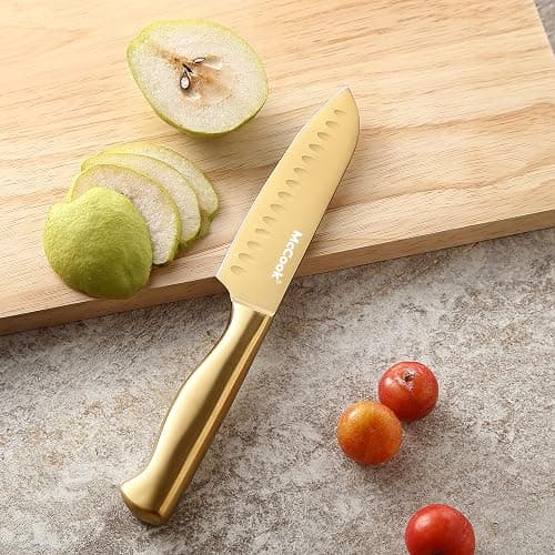 McCook® Knife Sets, Golden Titanium Stainless Steel Kitchen Knife Block Sets with Built-in Sharpener thumbnail 9
