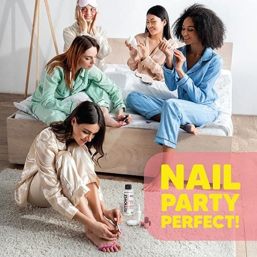 Onyx Professional 100% Pure Acetone Nail Polish Remover Kit with 7 inch Nail File, 8 fl oz - Made in USA, Maximum-Strength Gel Polish Remover, Artificial & Glitter Nail Polish thumbnail 4