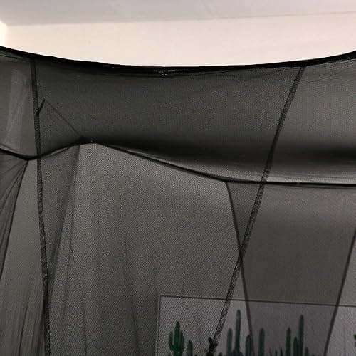 Mengersi Bed Canopy,Canopy Bed Curtains Bed Drapes for Full Queen King Size Bed,Mosquito Net Bed Curtains for Patio Indoor Outdoor Net,Black Bed Canopy Curtains for Gothic,Halloween Decoration thumbnail 6