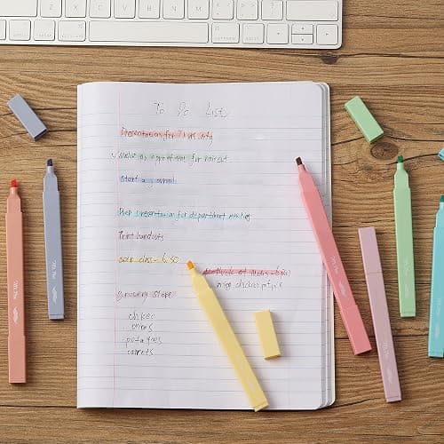 Mr. Pen- Aesthetic Cute Pastel Highlighters Set, 8 pcs, Chisel Tip, Candy Colors, No Bleed Bible Assorted Colors thumbnail 2