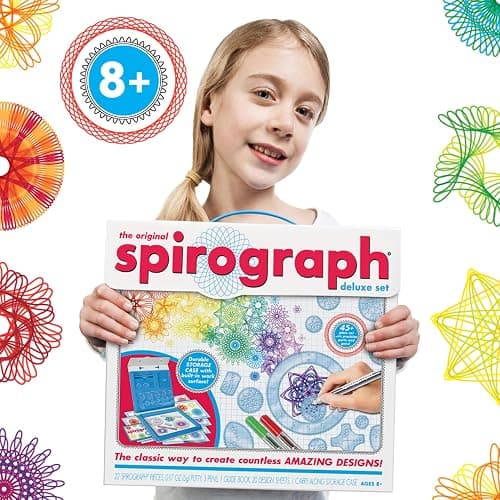 Spirograph — Deluxe Set — Spiral Art Drawing Kit — The Classic Way to Make Countless Amazing Designs — For Kids Ages 8+ thumbnail 5